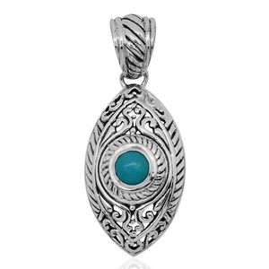 GENUINE SLEEPING BEAUTY TURQUOISE SILVER  PENDANT